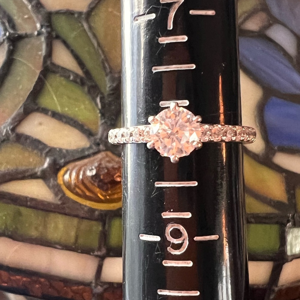 Diamonique 1.5 ct engagement ring. Size 8